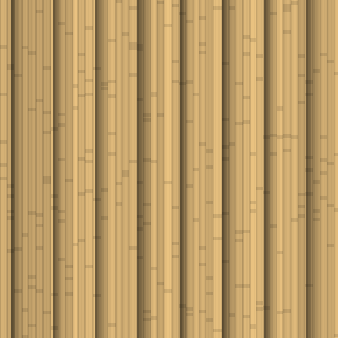 Close-up drawing of a fluted bamboo panel with round grooves